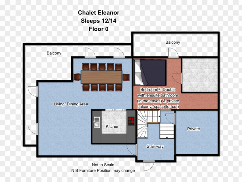 Skiing Chalet Floor Plan Television PNG