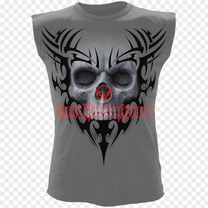 T-shirt Human Skull Symbolism Sleeveless Shirt Top PNG