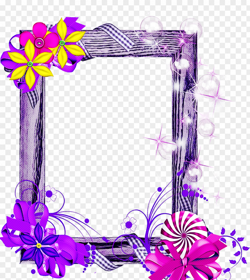 Wildflower Interior Design Background Flower Frame PNG