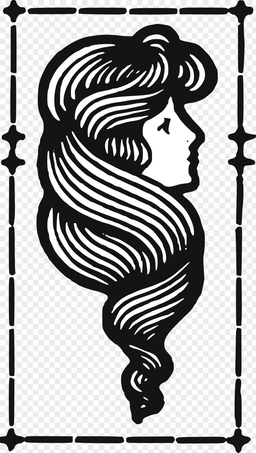 Women Hair Black And White Art Drawing Clip PNG