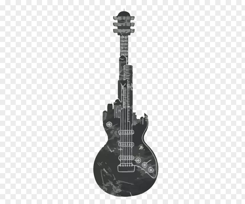 Black Electronic Guitar Epiphone Les Paul Gibson Custom Electric PNG
