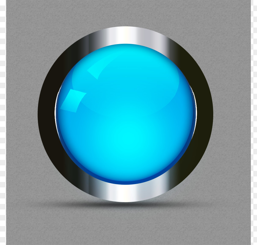 Blue Glossy Icon Button PSD PNG