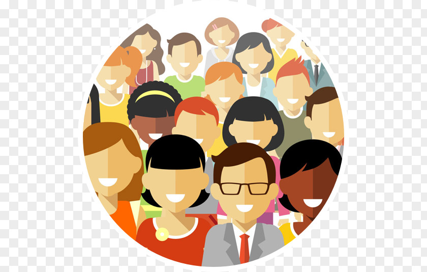 Community Crowd Drawing Cartoon PNG