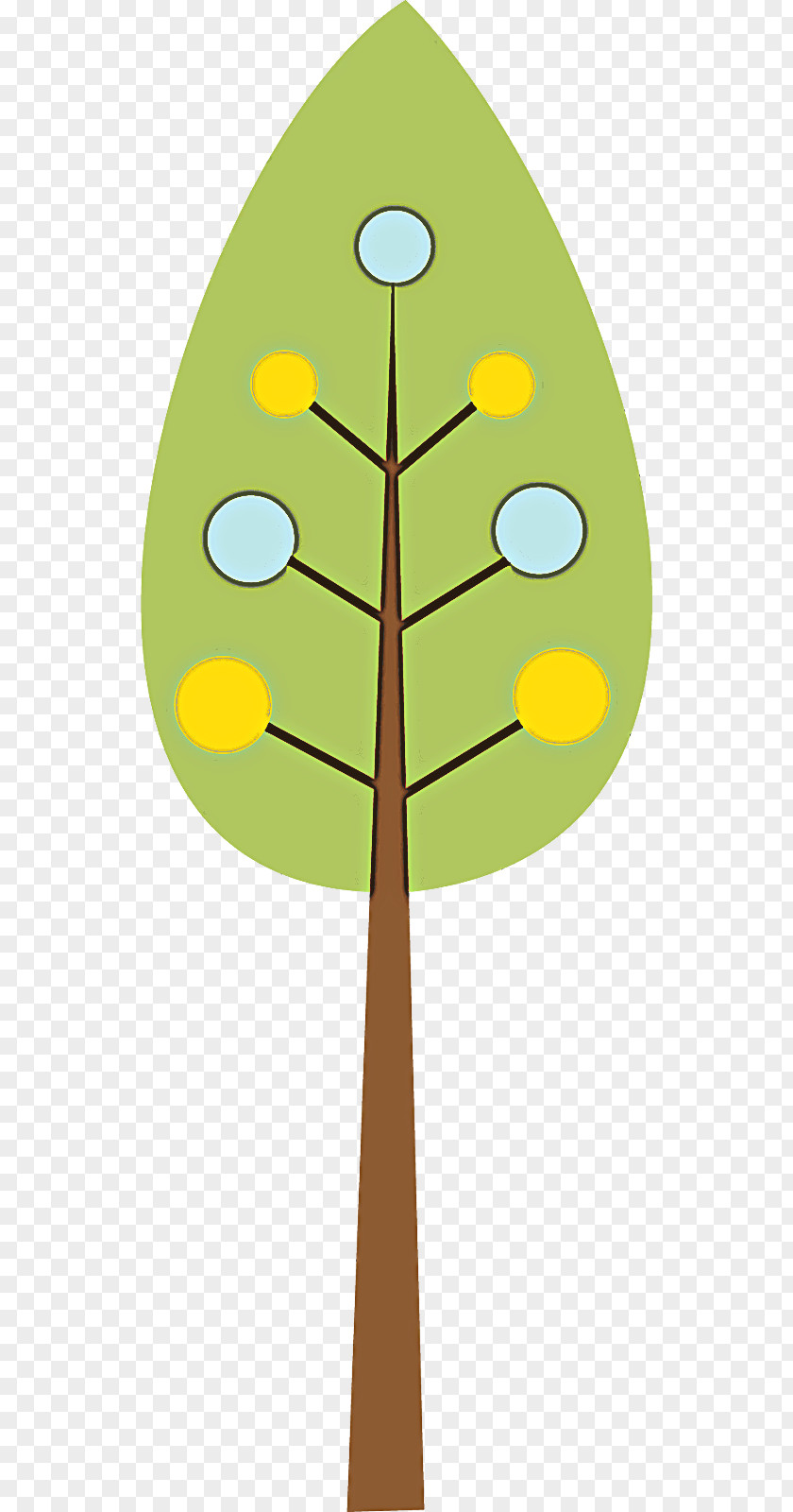 Green Yellow Leaf Line Plant PNG