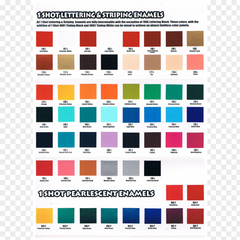 Paint Color Chart Mixing PNG