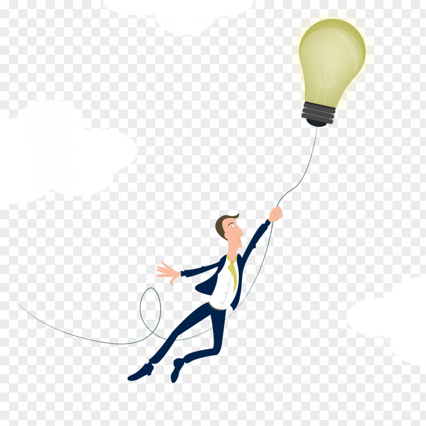 Vector Business Thinking Incandescent Light Bulb Euclidean PNG