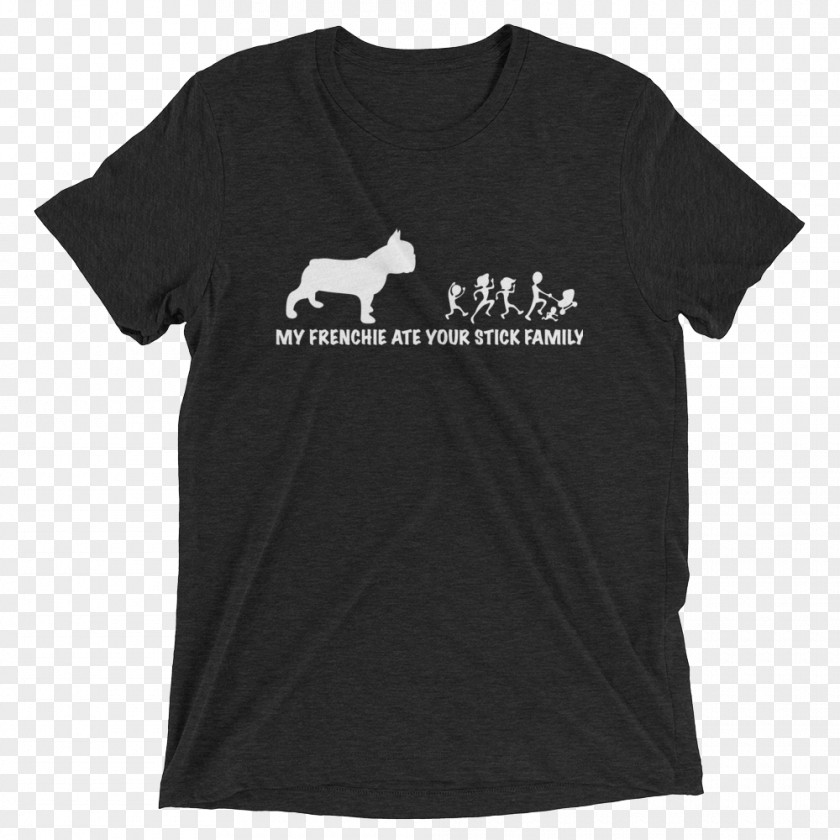 Black And White French Bulldog Ringer T-shirt Sleeve Clothing PNG