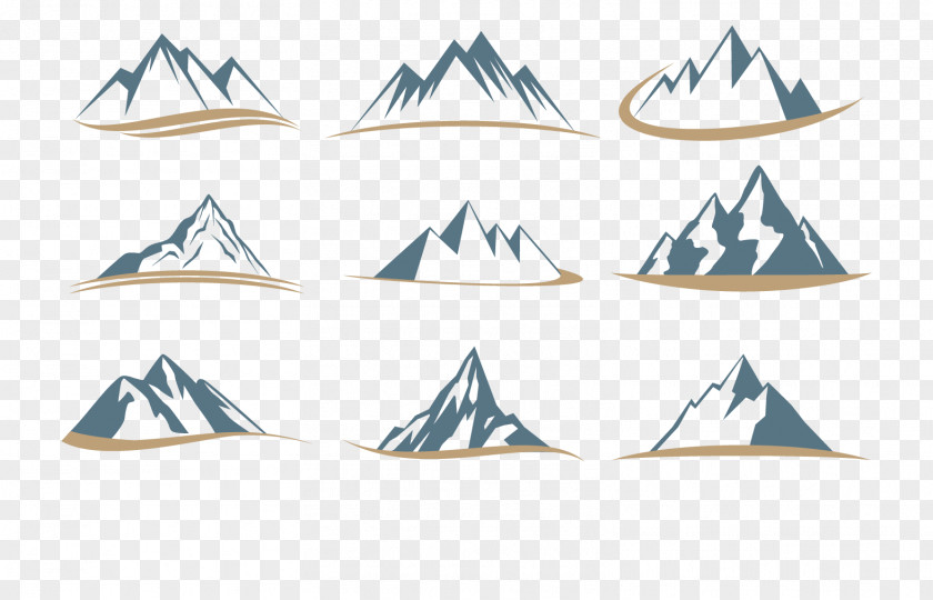 Silhouette Mountain Logo PNG