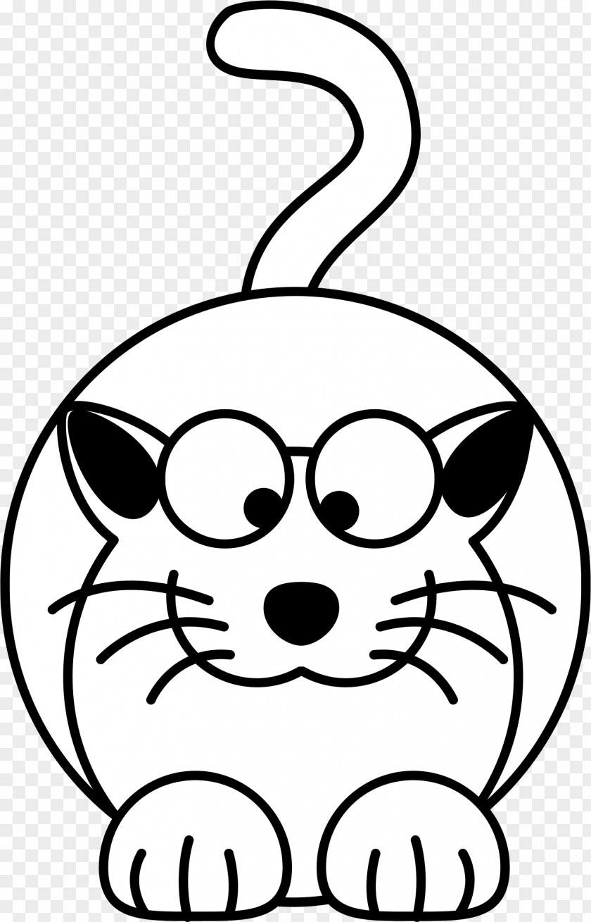 Cat Kitten Drawing Black And White Clip Art PNG