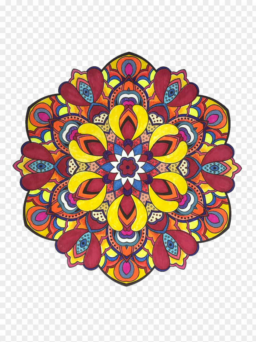 Design Sand Mandala Coloring Book PNG