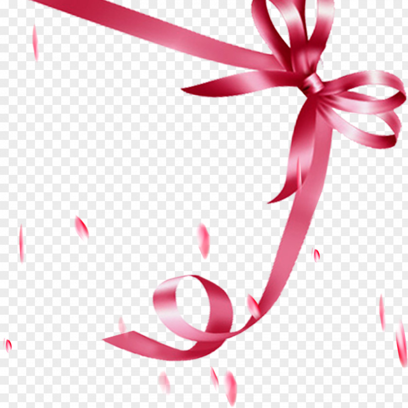 Pink Ribbon Bow Paper Packaging And Labeling PNG