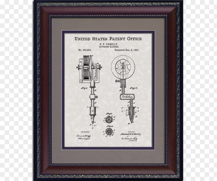 Tattoo Machine Artist Patent Inventor PNG