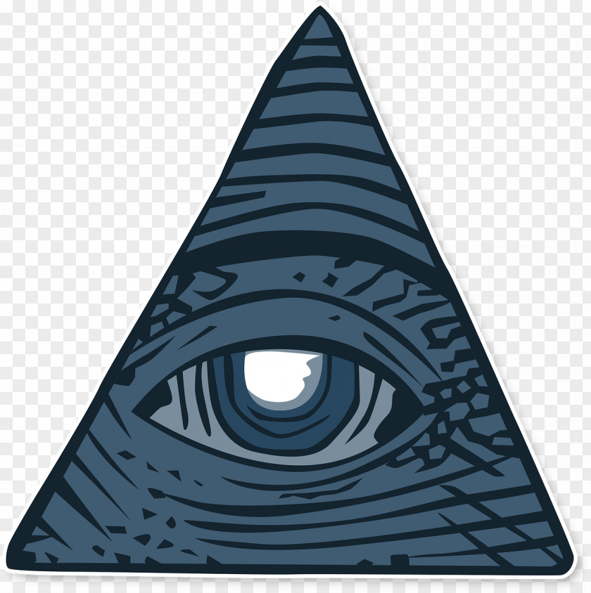 Three Pyramid Eye Of Providence Illuminati Shadow Government Color PNG