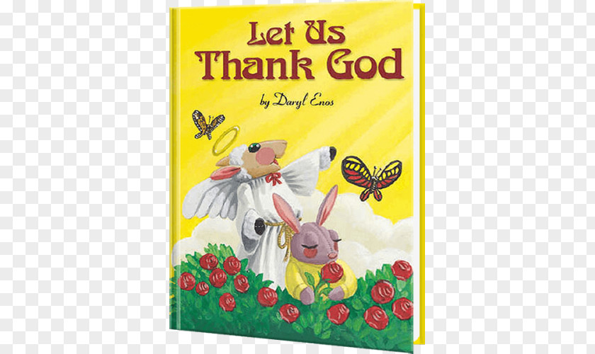 Thank God Personalized Book Hare Easter Bunny PNG