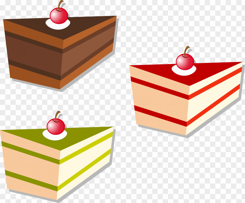 Vector Hand-painted Cartoon Cherry Cake Dessert Clip Art PNG