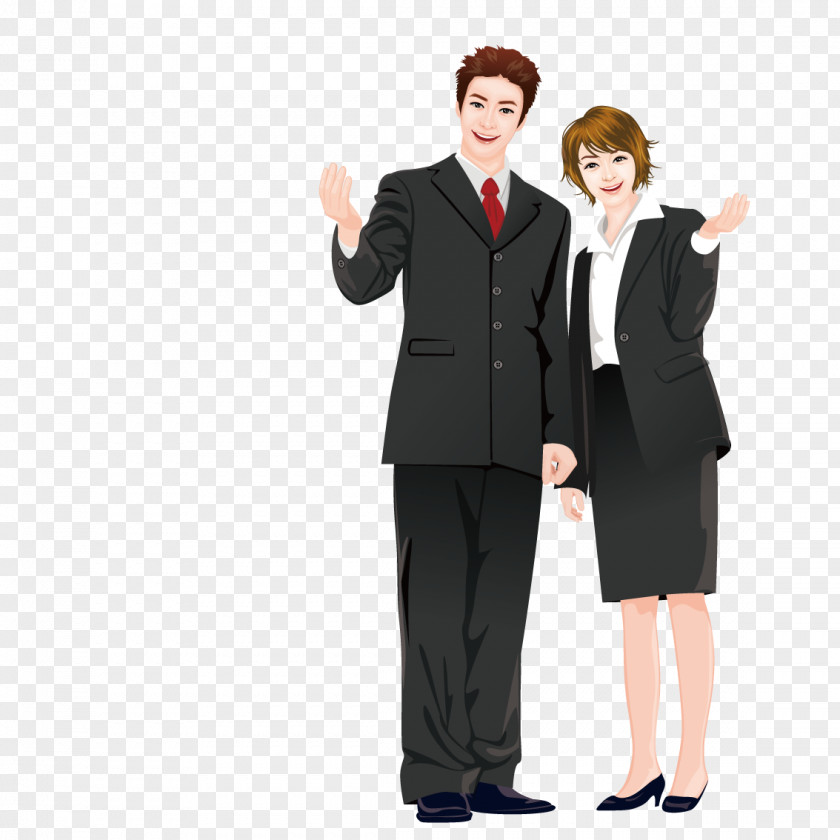 Business People Wearing Suits Cartoon Suit Comics Illustration PNG