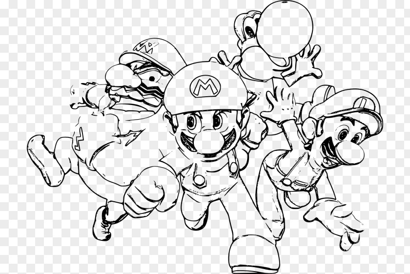 Mario Bros Bros. & Yoshi Kart 7 Toad Luigi PNG