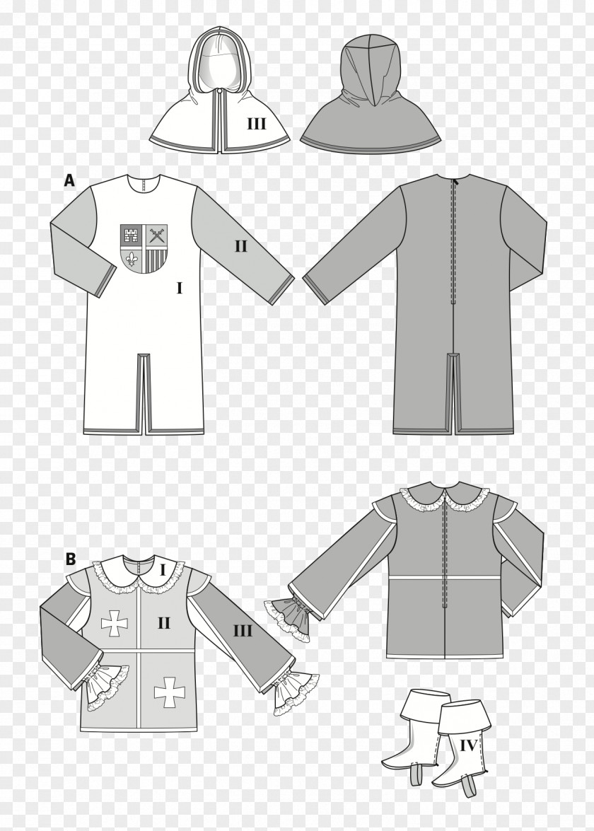 T-shirt Middle Ages Dress Medieval Clothing Pattern PNG