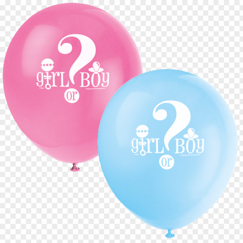 Baby Gender Balloon Reveal Shower Boy Party PNG