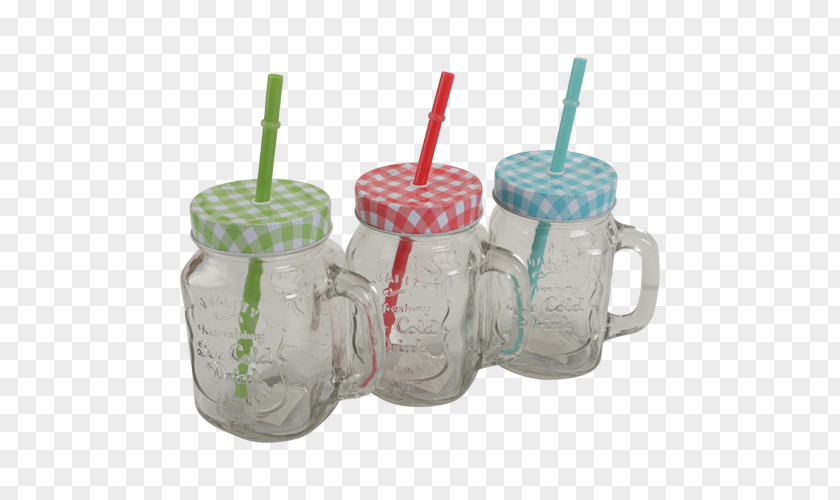 Glass Lid Drinking Straw Table-glass Jar PNG