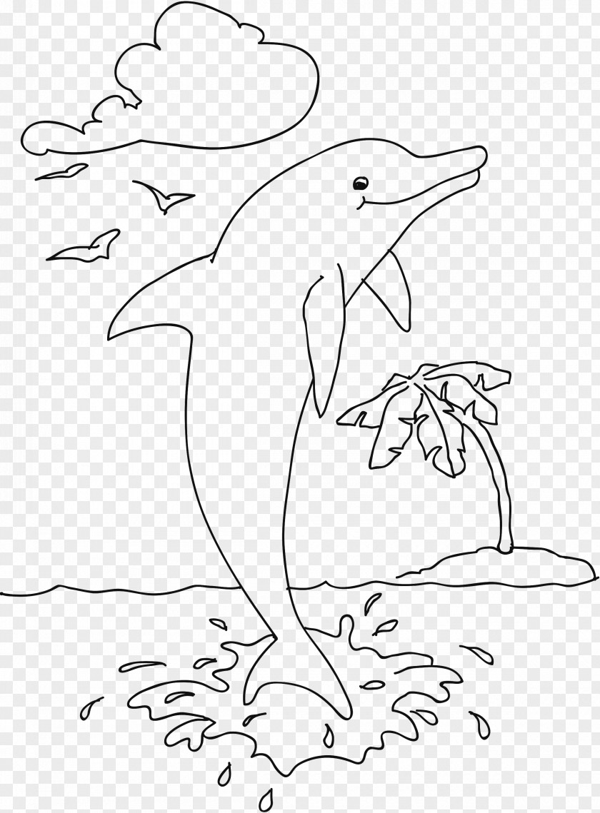 Shark Oceanic Dolphin Ausmalbild Animal Coloring Book PNG