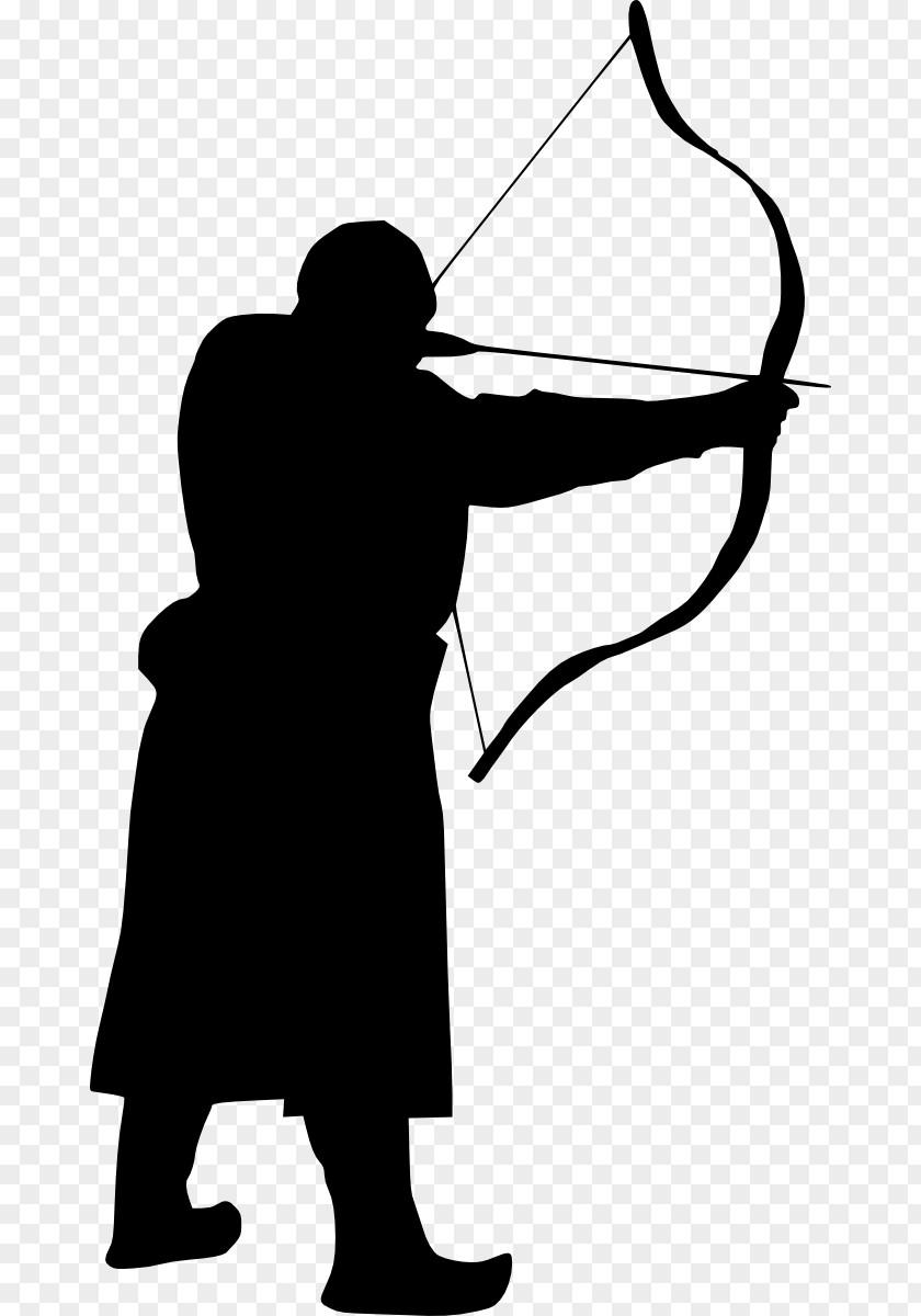 Archer Archery Silhouette Bow And Arrow Clip Art PNG