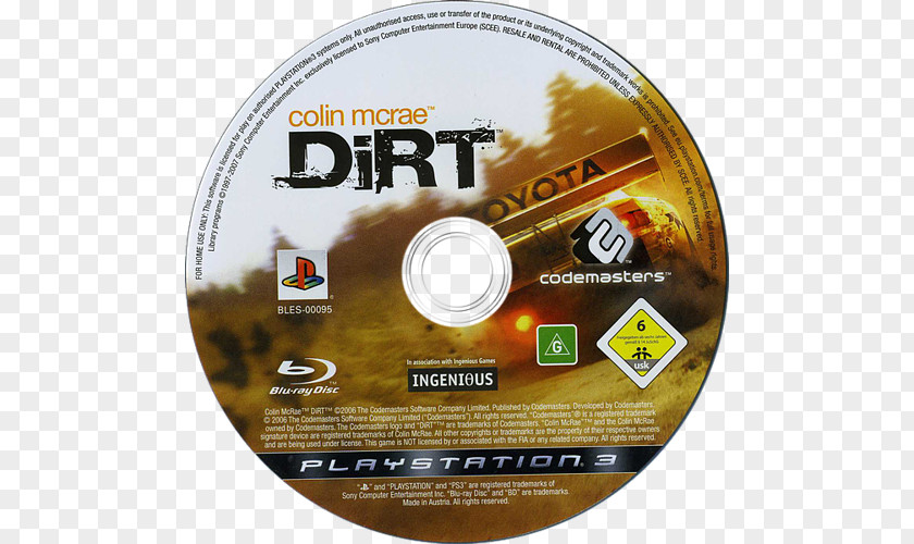 Colin McRae: Dirt 2 3 Video Game Codemasters PNG