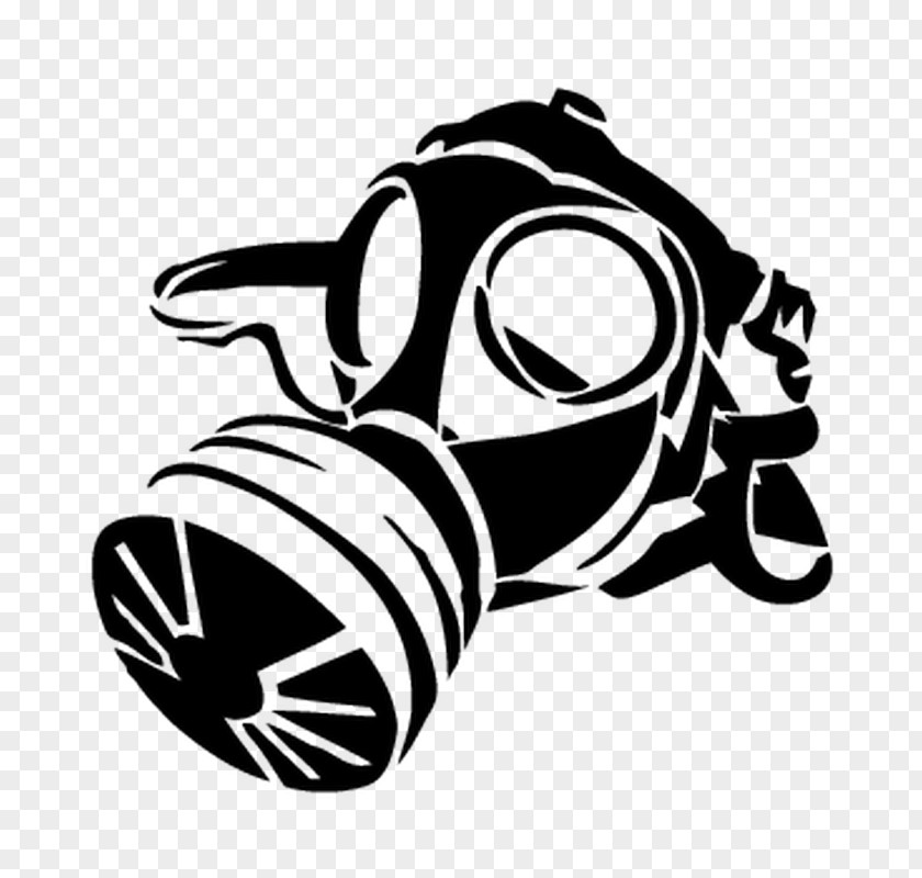 Gas Mask Decal Sticker Car PNG