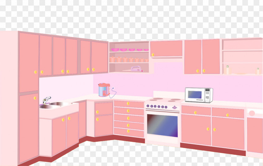 Kitchen Effect Cabinet Furniture Illustration PNG