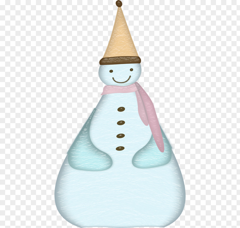 Simple Cartoon Snowman Hat Tip Paper Christmas PNG