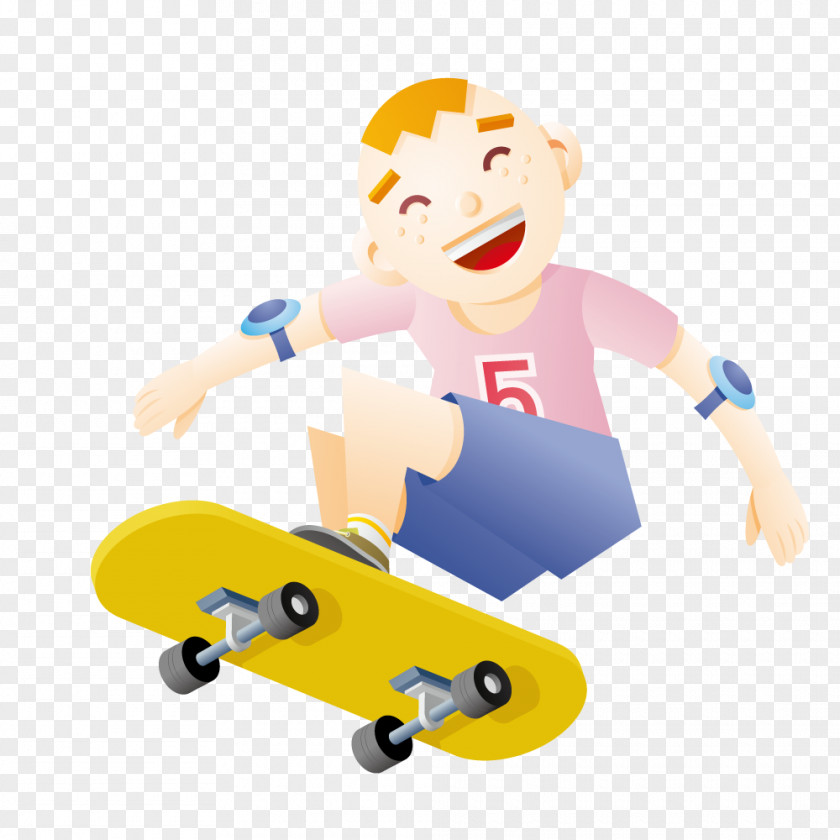Skateboarding Boy Skateboard Illustration PNG