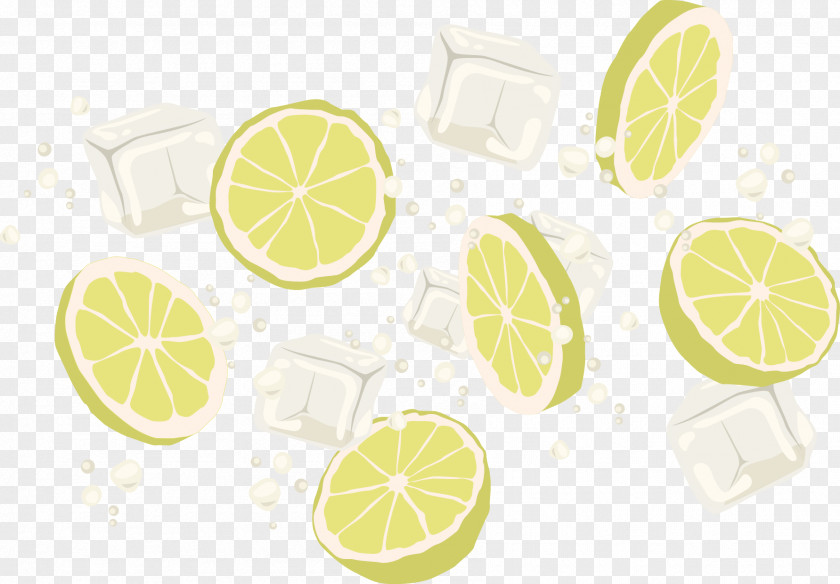 Vector Painted Lemon Juice Iced Tea Drink PNG