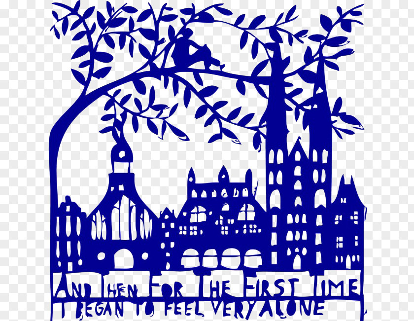 European And American Town Papercutting A Sky Full Of Kindness Artist Illustration PNG