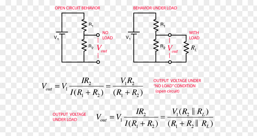 Voltage Divider Electronic Circuit Current Series And Parallel Circuits Electric Potential Difference PNG