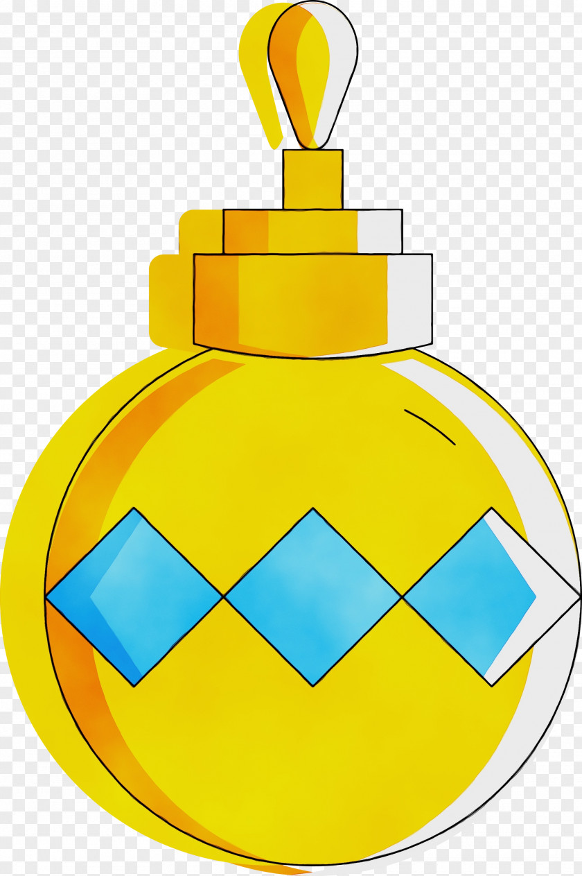 Yellow Holiday Ornament PNG