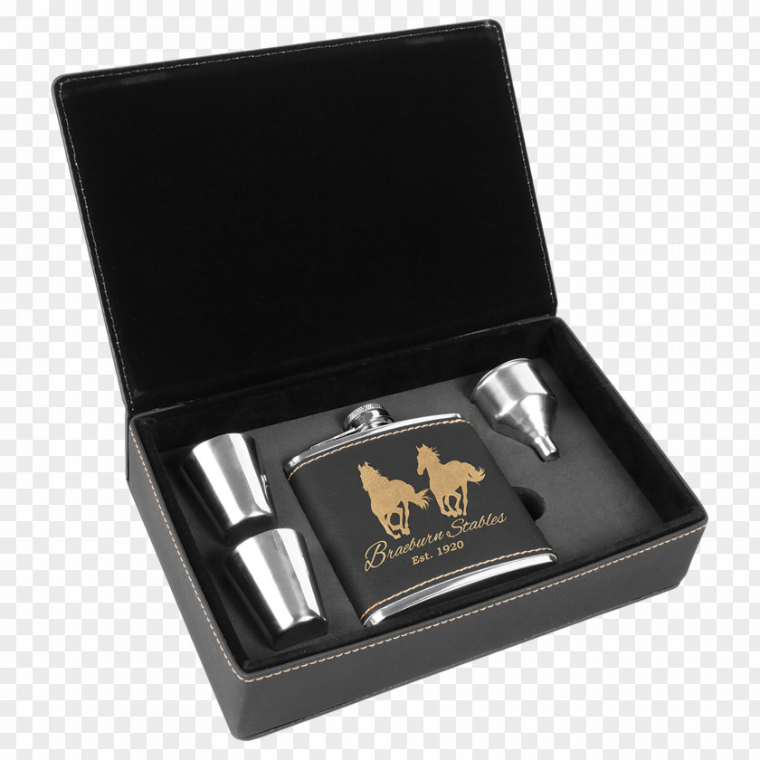 Glass Hip Flask Laser Engraving Silver PNG