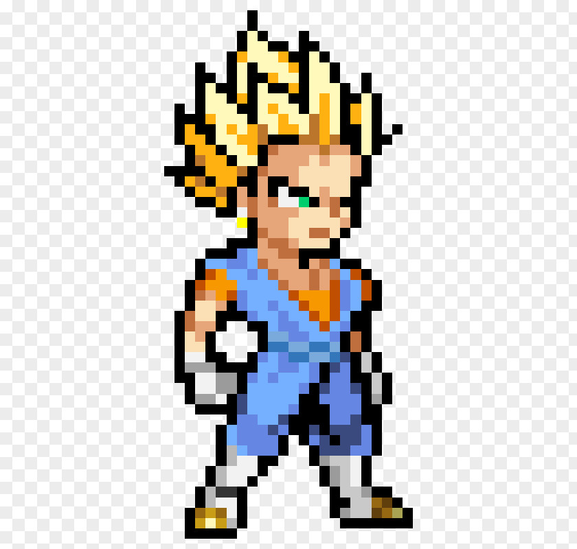 Goku Vegeta Vegerot Pixel Art PNG