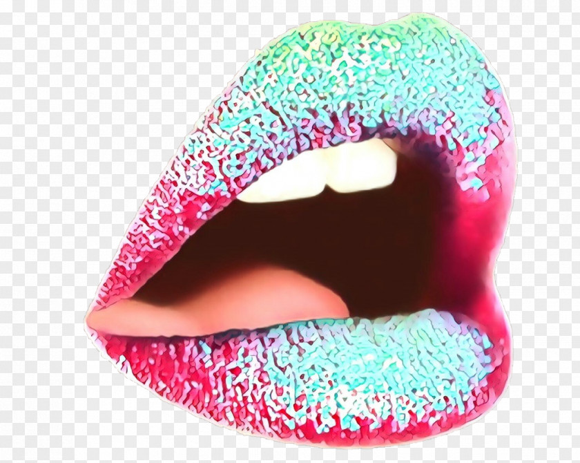 Jaw Nail Lip Pink Glitter Mouth Magenta PNG