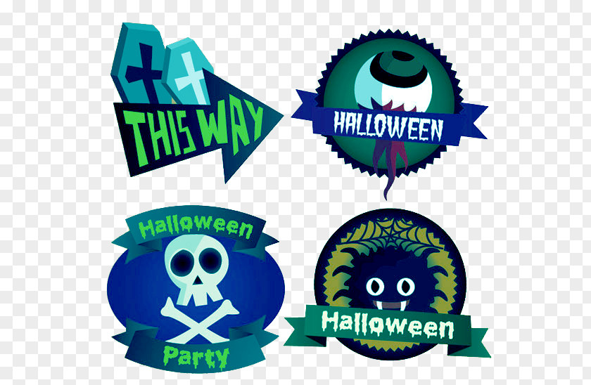 Halloween Horror Icon Labels Sticker Label PNG
