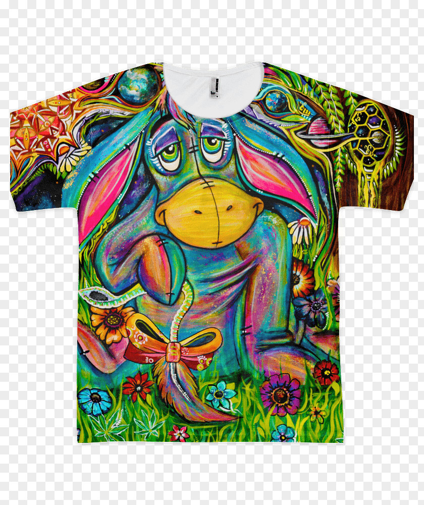 Mockupmandala T-shirt Eeyore All Over Print Visual Arts Canvas PNG
