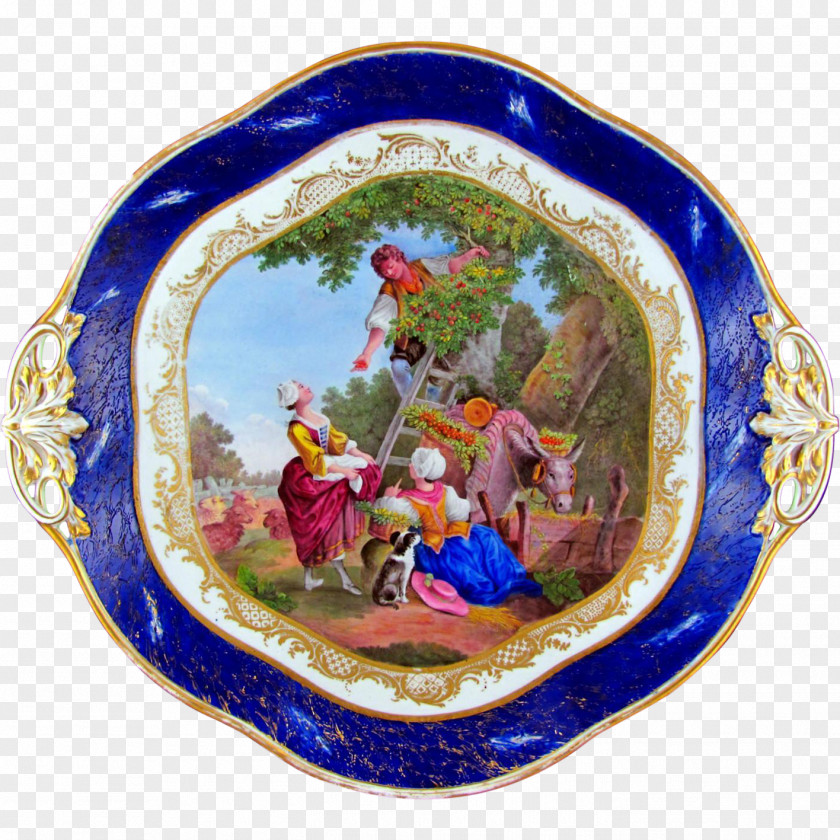 Plate Manufacture Nationale De Sèvres French Porcelain Pottery PNG