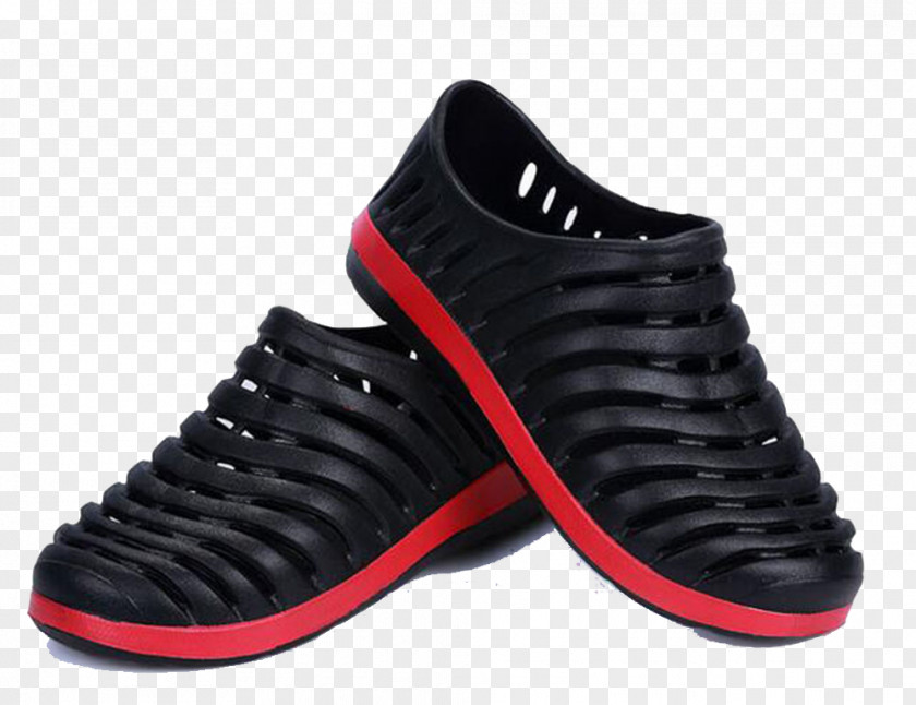 Black Men's Sandals Slipper Sandal Shoe Flip-flops PNG