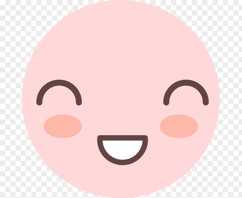 Cute Round Face Snout Facial Expression Cartoon PNG