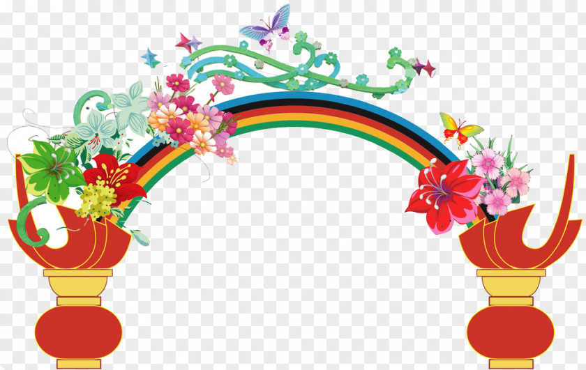 Festival Rainbow Gate Graphic Design PNG