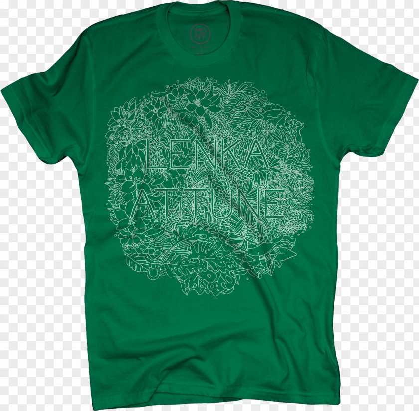 Shine Shirt T-shirt Moon Star Pie Sleeve Green PNG