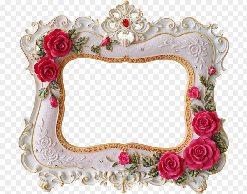 Flower Stencil Picture Frames PNG
