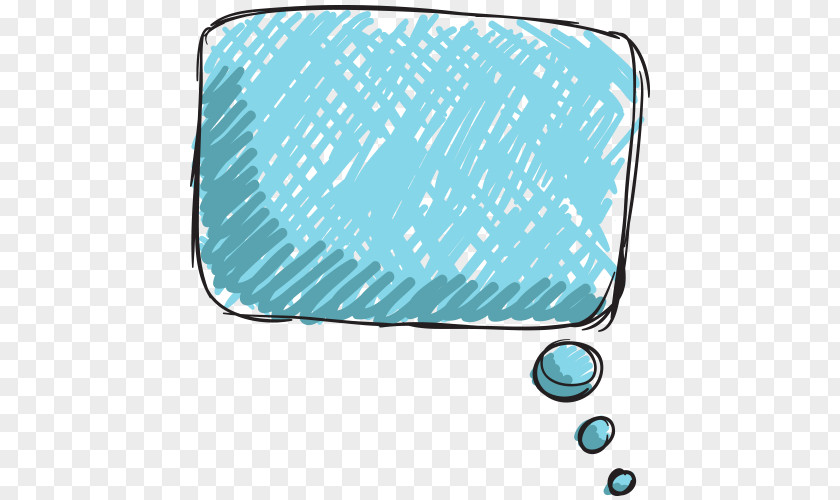 Hand-painted Cartoon Blue Chat Box Speech Balloon Dialogue PNG