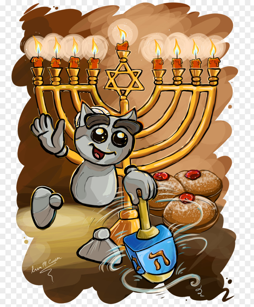 Judaism Hanukkah Menorah Art Dreidel PNG