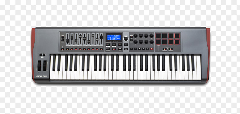 MIDI Controllers Keyboard Novation Digital Music Systems Impulse 61 PNG keyboard 61, key clipart PNG