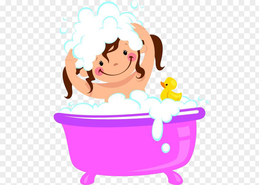 Bathing Bathtub Bubble Bath PNG bath , A girl with a and shampoo, taking in bathtub illustration clipart PNG